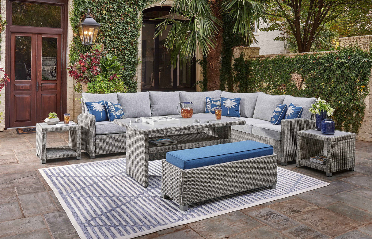 Naples Beach Light Gray Outdoor Multi-use Table by Ashley at Eve Furniture