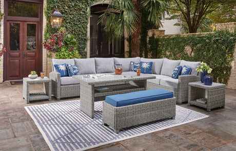 Naples Beach Light Gray Outdoor Multi-use Table by Ashley at Eve Furniture