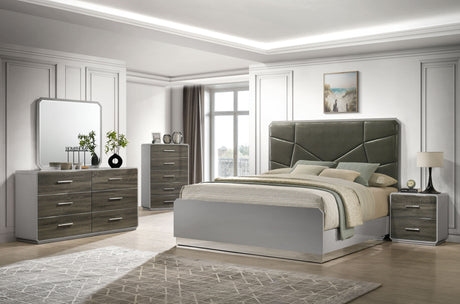 Naples Stone Gray Bedroom Set by Cosmos Furniture at Eve Furniture