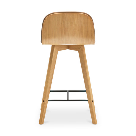 Napoli Brown Leather Counter Stool by MOES at Eve Furniture