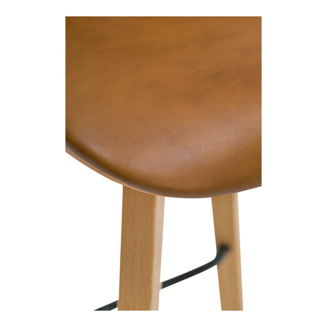 Napoli Brown Leather Counter Stool by MOES at Eve Furniture