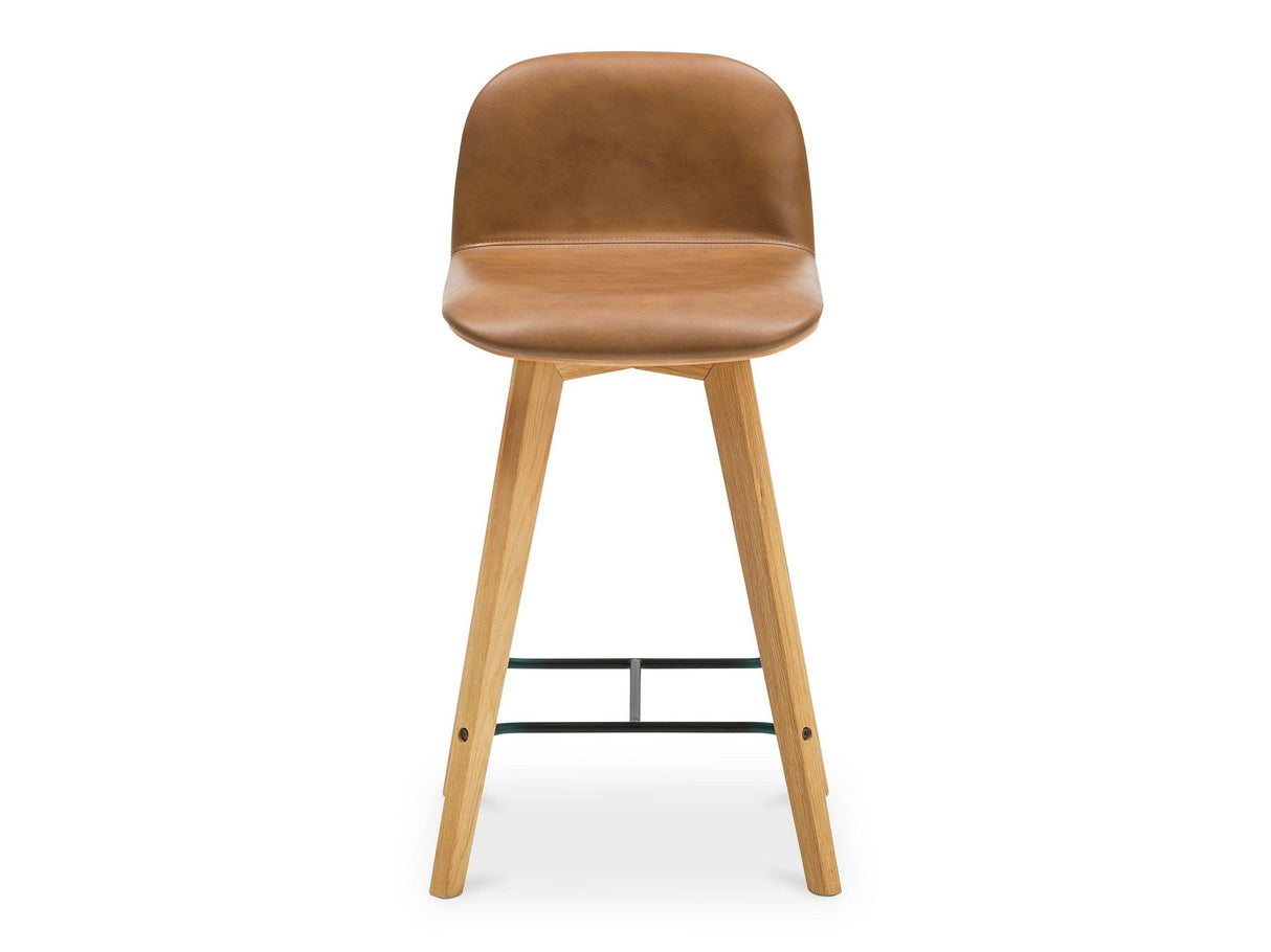 Napoli Brown Leather Counter Stool by MOES at Eve Furniture
