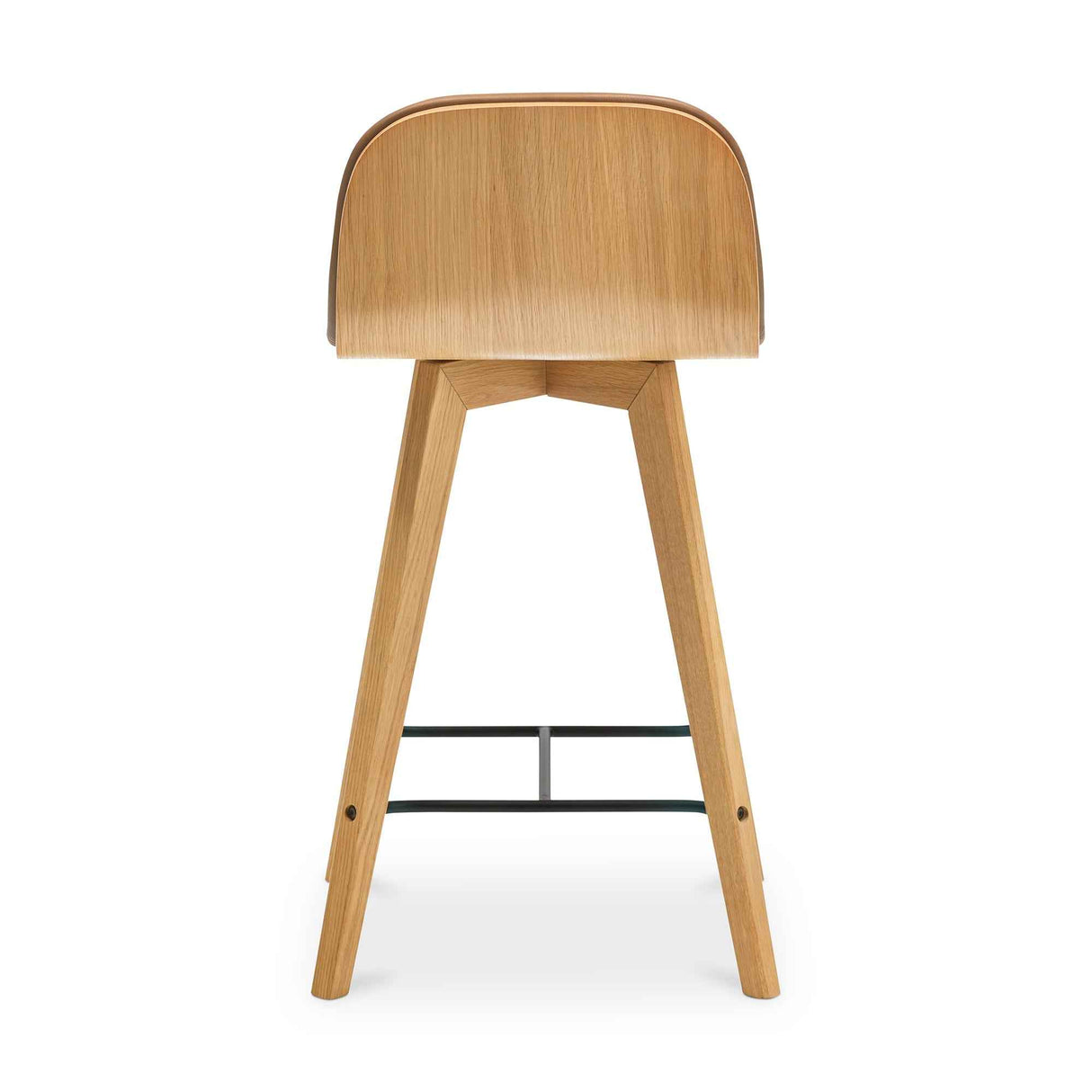 Napoli Brown Leather Counter Stool