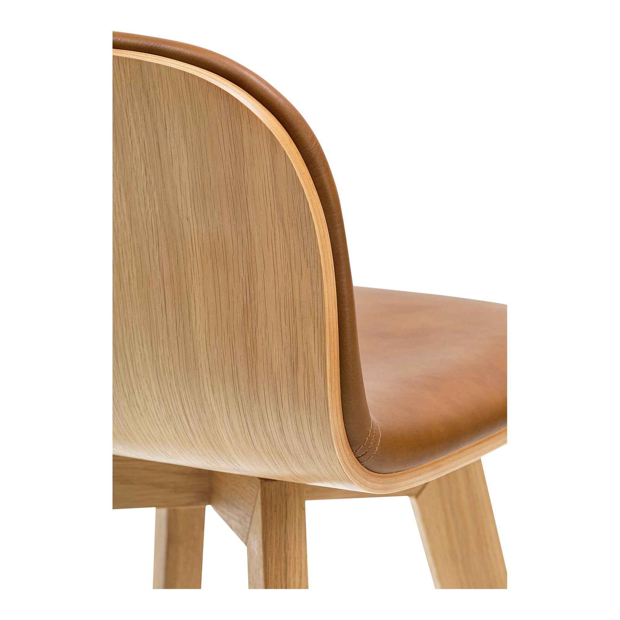 Napoli Brown Leather Counter Stool
