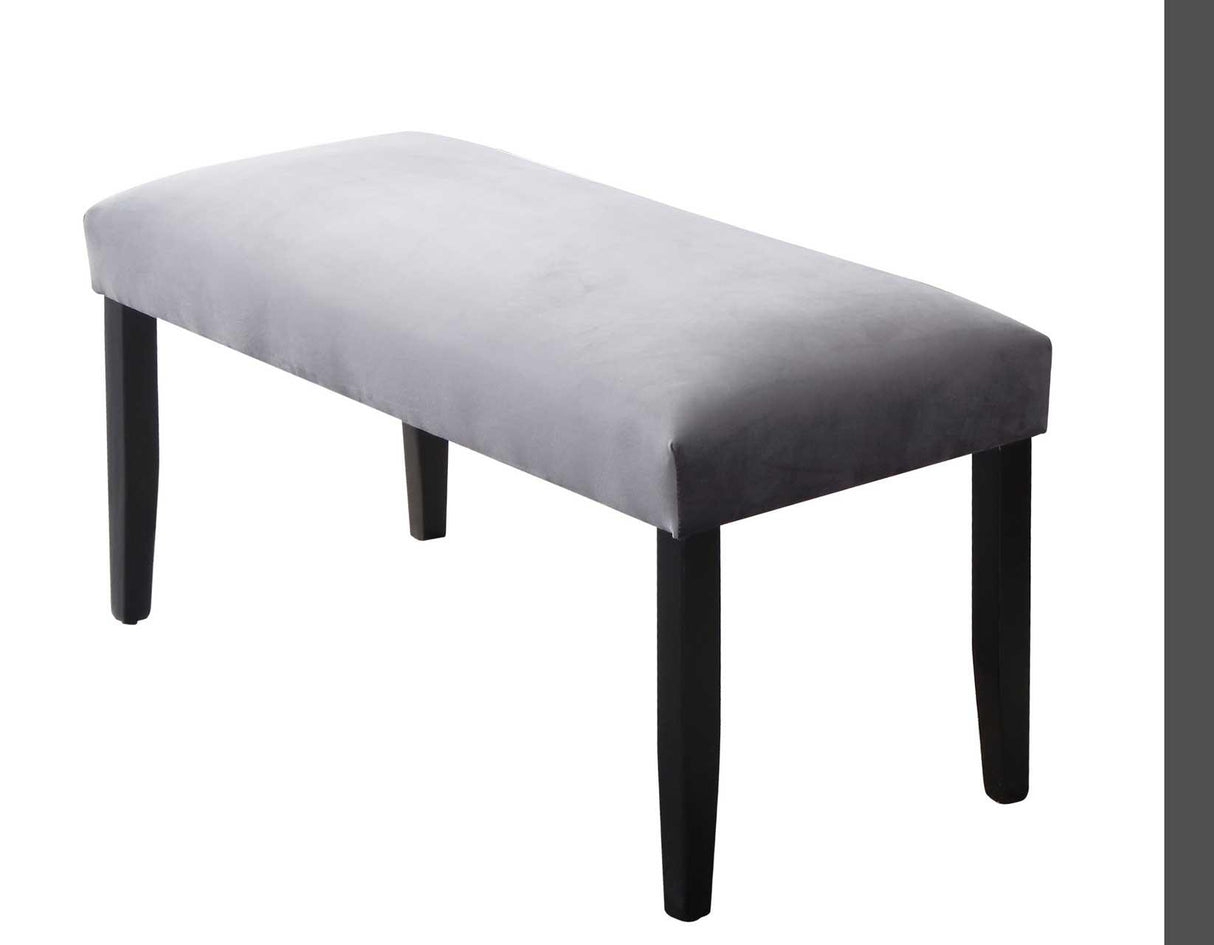 Napoli Dining Bench, Gray Velvet by Steve Silver at Eve Furniture