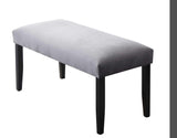Napoli Dining Bench, Gray Velvet by Steve Silver at Eve Furniture