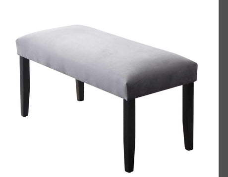 Napoli Dining Bench, Gray Velvet by Steve Silver at Eve Furniture