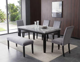 Napoli Dining Bench, Gray Velvet by Steve Silver at Eve Furniture