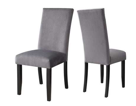 Napoli Side Chair, Gray Velvet