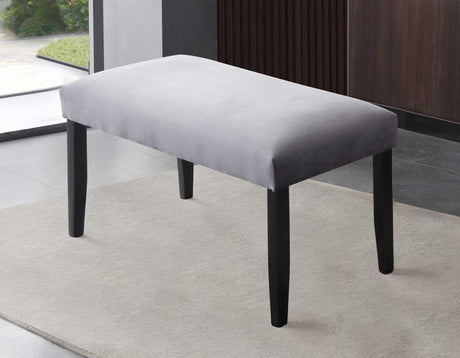 Napoli Dining Bench, Gray Velvet by Steve Silver at Eve Furniture