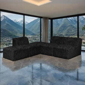 Nappi Black Compressed Foam Sectional by Furniture of America at Eve Furniture