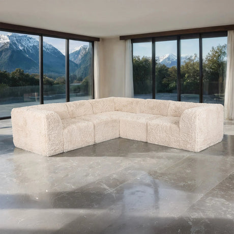 Nappi Sand Compressed Foam Corner Sectional by Furniture of America at Eve Furniture