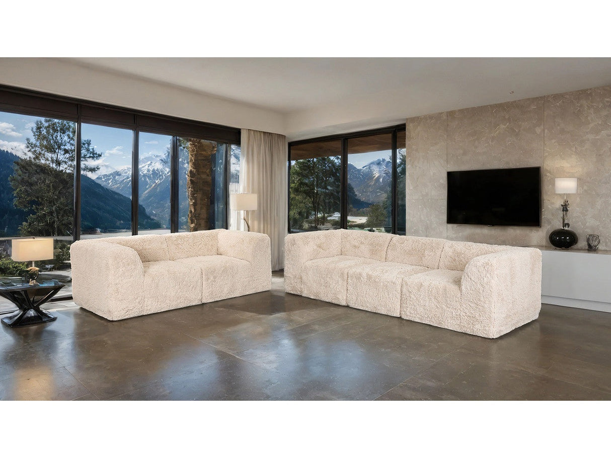 Nappi Sand Sofa & Loveseat by Furniture of America at Eve Furniture