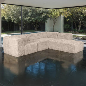 Nappi Taupe Compressed Foam L-Shape Sectional by Furniture of America at Eve Furniture