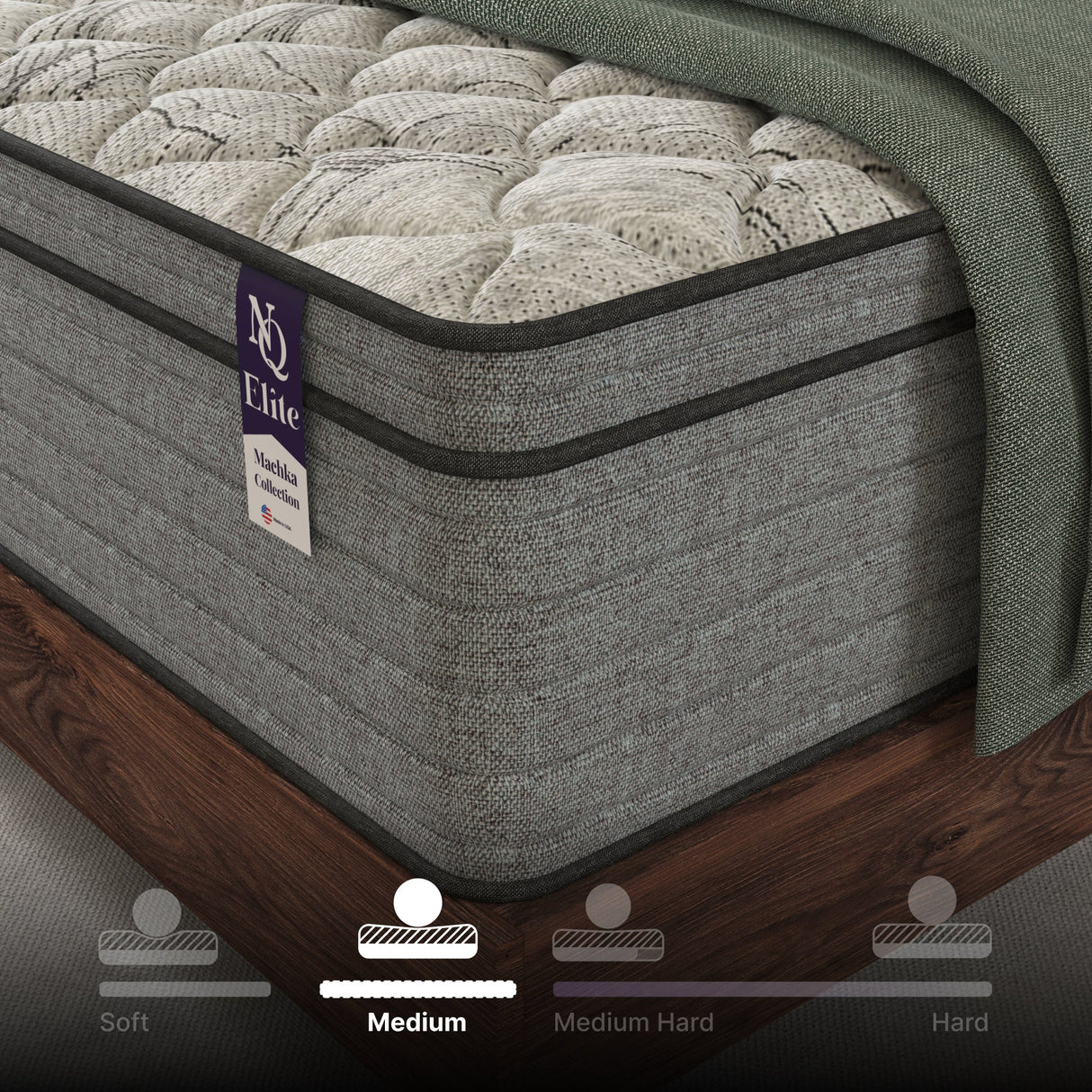 NapQueen Elite Series Machka Hybrid Mattress, Made in USA by NapQueen at Eve Furniture
