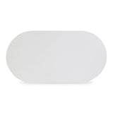 Nara 84" Pure White Indoor/Outdoor Concrete Dining Table by TOV Furniture at Eve Furniture