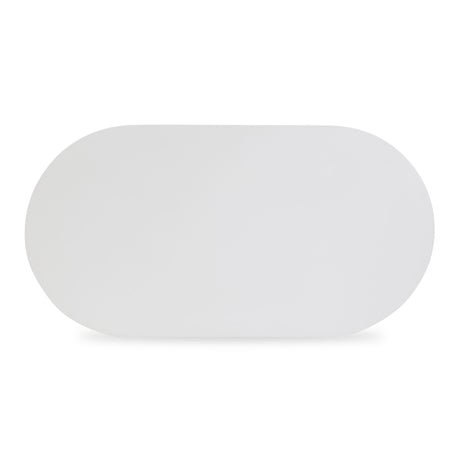 Nara 84" Pure White Indoor/Outdoor Concrete Dining Table by TOV Furniture at Eve Furniture