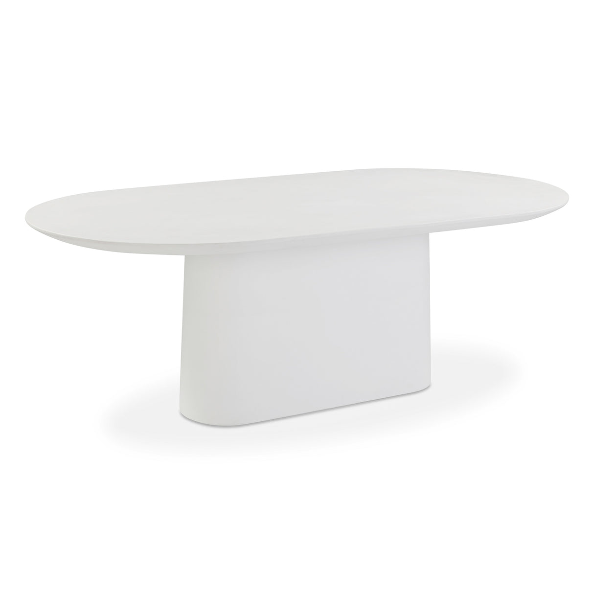 Nara 84" Pure White Indoor/Outdoor Concrete Dining Table by TOV Furniture at Eve Furniture