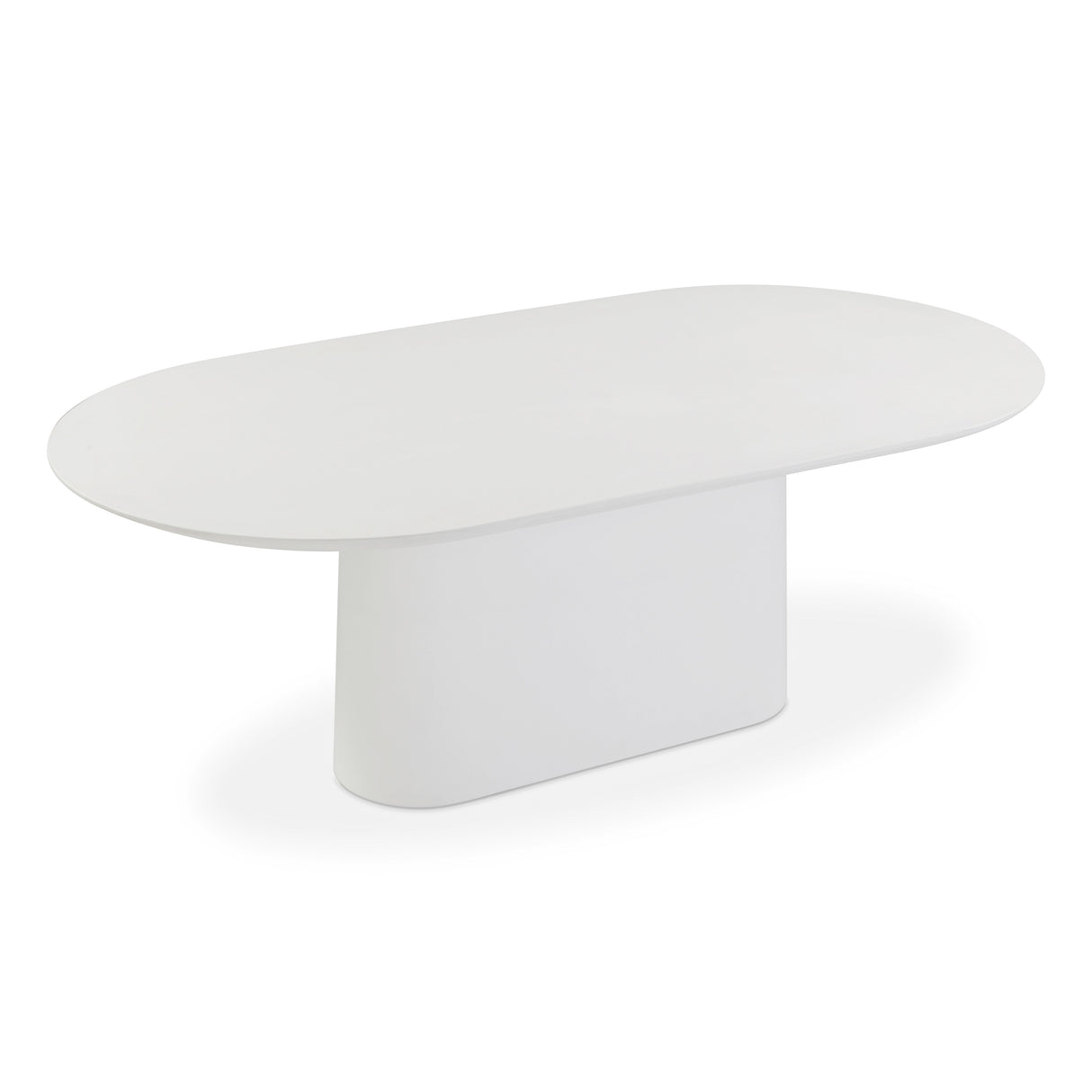 Nara 84" Pure White Indoor/Outdoor Concrete Dining Table by TOV Furniture at Eve Furniture