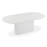 Nara 84" Pure White Indoor/Outdoor Concrete Dining Table by TOV Furniture at Eve Furniture