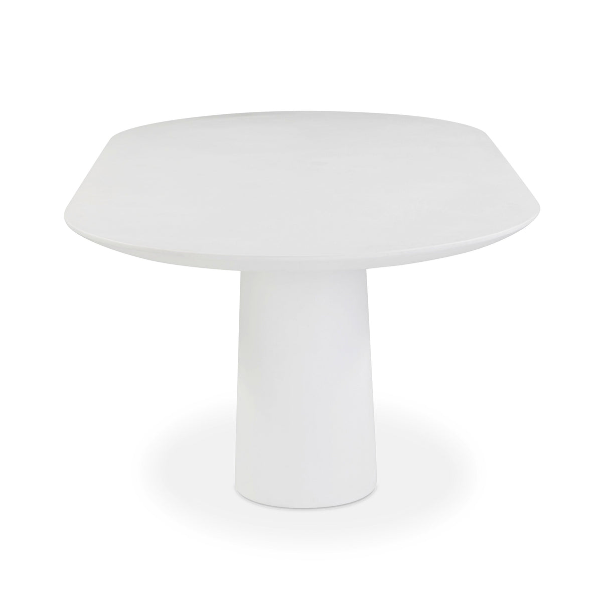 Nara 84" Pure White Indoor/Outdoor Concrete Dining Table by TOV Furniture at Eve Furniture
