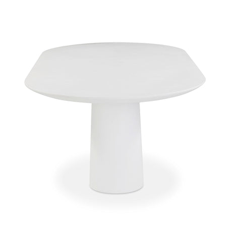 Nara 84" Pure White Indoor/Outdoor Concrete Dining Table by TOV Furniture at Eve Furniture