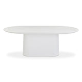 Nara 84" Pure White Indoor/Outdoor Concrete Dining Table by TOV Furniture at Eve Furniture