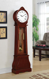 Narcissa Brown Red Grandfather Clock with Chime