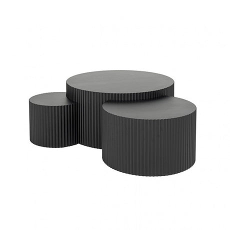 Narella Black 3-Piece Occasional Table Set by Furniture of America at Eve Furniture