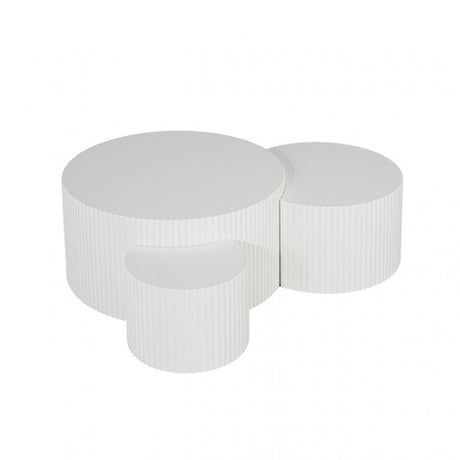 Narella White 3-Piece Occasional Table Set by Furniture of America at Eve Furniture
