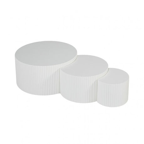 Narella White 3-Piece Occasional Table Set by Furniture of America at Eve Furniture