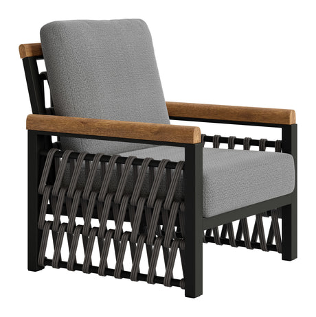 Naru Gray Outdoor Accent Chair by Zuomod at Eve Furniture