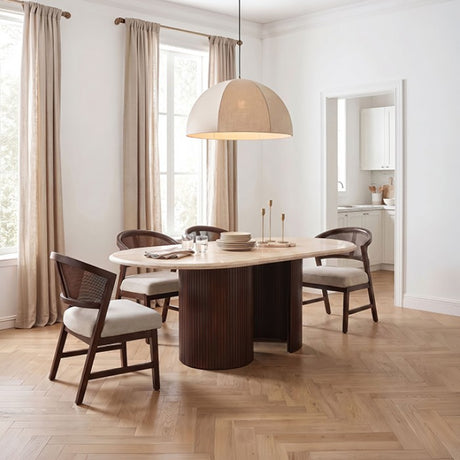 Narvik Light Beige 5-Piece Dining Room Set by Furniture of America at Eve Furniture