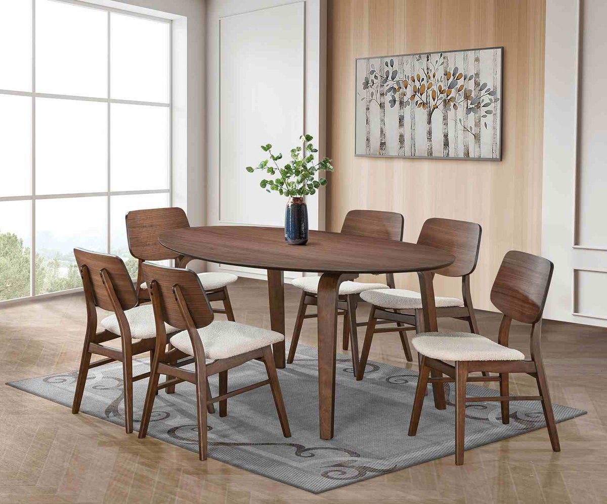 Narvik Walnut Dining Table by Furniture of America at Eve Furniture