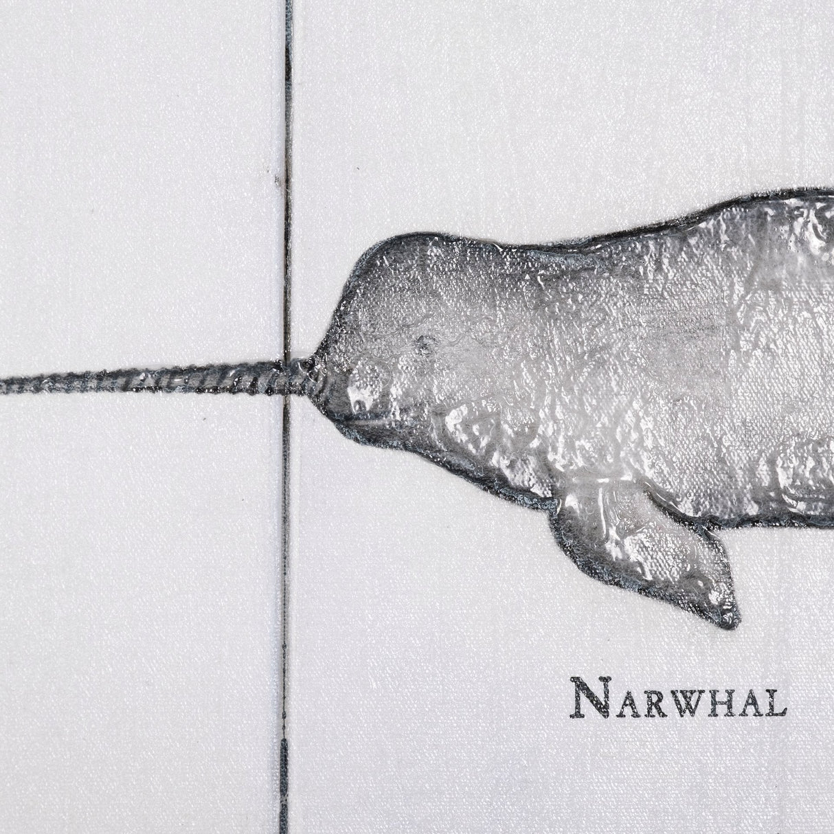 Narwhal by Mercana Studio a Hand Embellished Textured Canvas by Mercana at Eve Furniture
