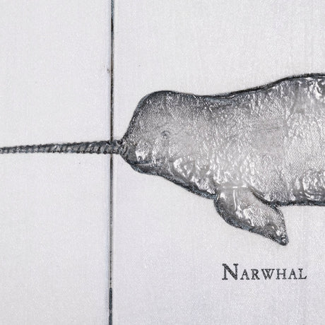 Narwhal by Mercana Studio a Hand Embellished Textured Canvas by Mercana at Eve Furniture