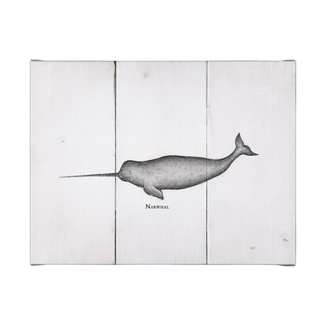 Narwhal by Mercana Studio a Hand Embellished Textured Canvas by Mercana at Eve Furniture