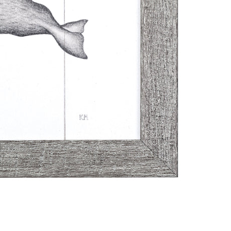 Narwhal by Mercana Studio a Hand Embellished Textured Framed Art Print by Mercana at Eve Furniture