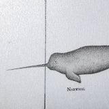 Narwhal by Mercana Studio a Hand Embellished Textured Framed Art Print by Mercana at Eve Furniture