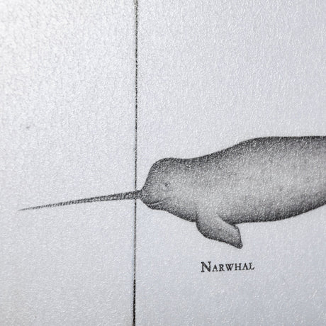 Narwhal by Mercana Studio a Hand Embellished Textured Framed Art Print by Mercana at Eve Furniture
