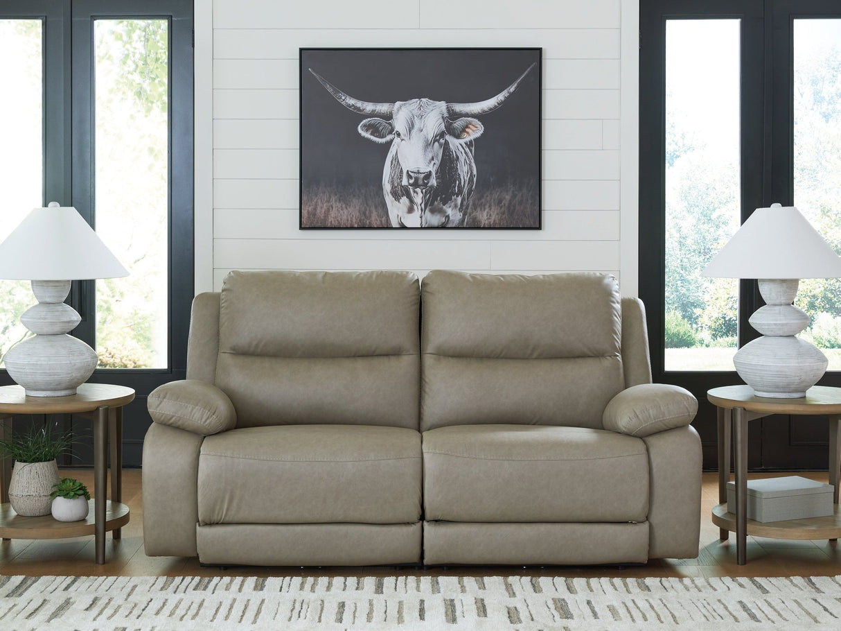 Narwhal Place Pebble 2-Piece Dual Power Reclining Modular Loveseat by Ashley at Eve Furniture