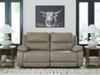 Narwhal Place Pebble 2-Piece Dual Power Reclining Modular Loveseat by Ashley at Eve Furniture