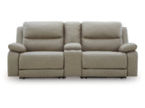 Narwhal Place Pebble 3-Piece Power Reclining Modular Loveseat with Console by Ashley at Eve Furniture