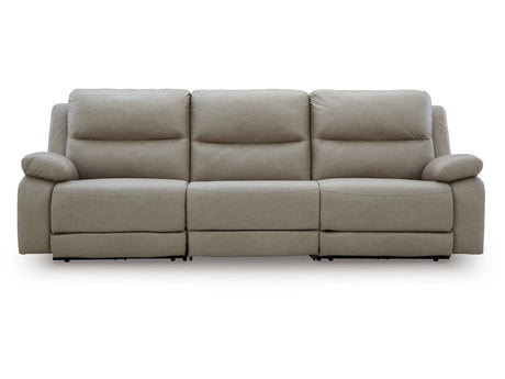 Narwhal Place Pebble 3-Piece Power Reclining Sofa by Ashley at Eve Furniture