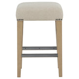 Naser Beige And Light Oak Upholstered Counter Stool (Set of 2) by Coaster at Eve Furniture