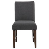 Naser Grey And Dark Walnut Parsons Dining Side Chair (Set of 2) by Coaster at Eve Furniture