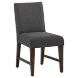 Naser Grey And Dark Walnut Parsons Dining Side Chair (Set of 2) by Coaster at Eve Furniture