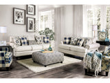 Nash Ivory Sofa & Loveseat by Furniture of America at Eve Furniture