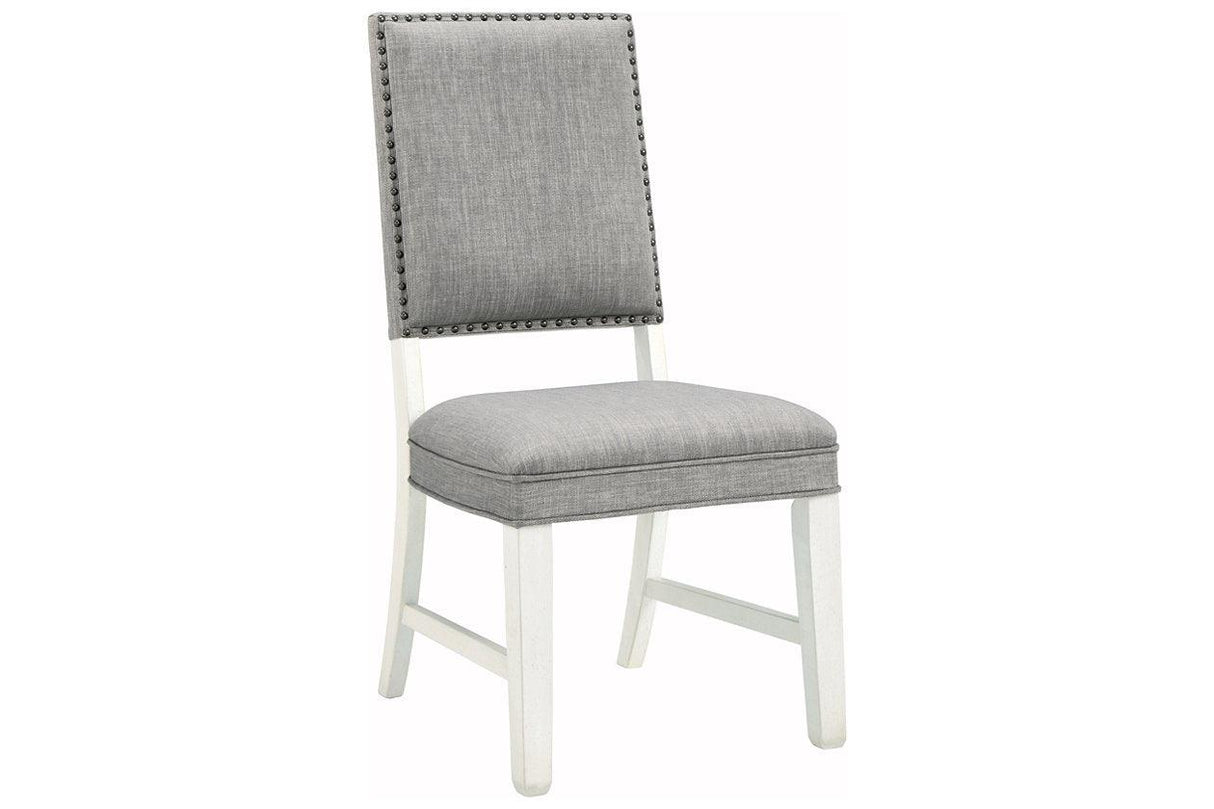 Nashbryn Gray/White Dining Chair, Set of 2 by Ashley at Eve Furniture