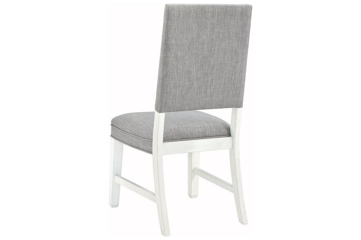 Nashbryn Gray/White Dining Chair, Set of 2 by Ashley at Eve Furniture